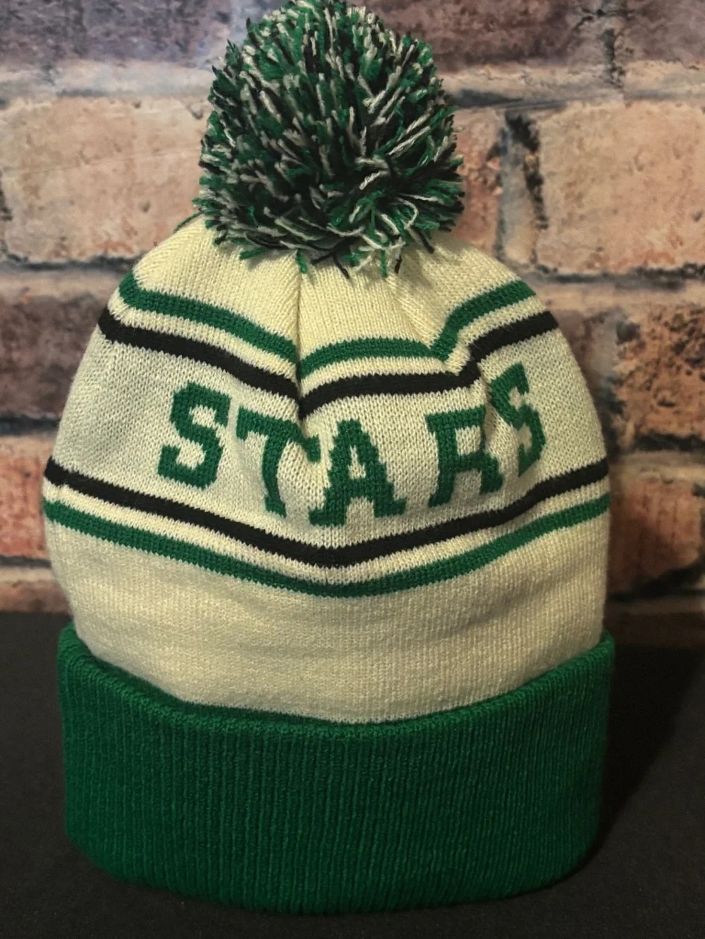 Dallas Stars Men's Cuffed Knit Pom Beanie Hat